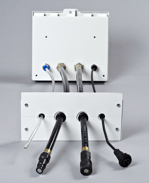 Andrews Air Conditioning PAC 22 Wall Transition Plate adds extra security for hirers