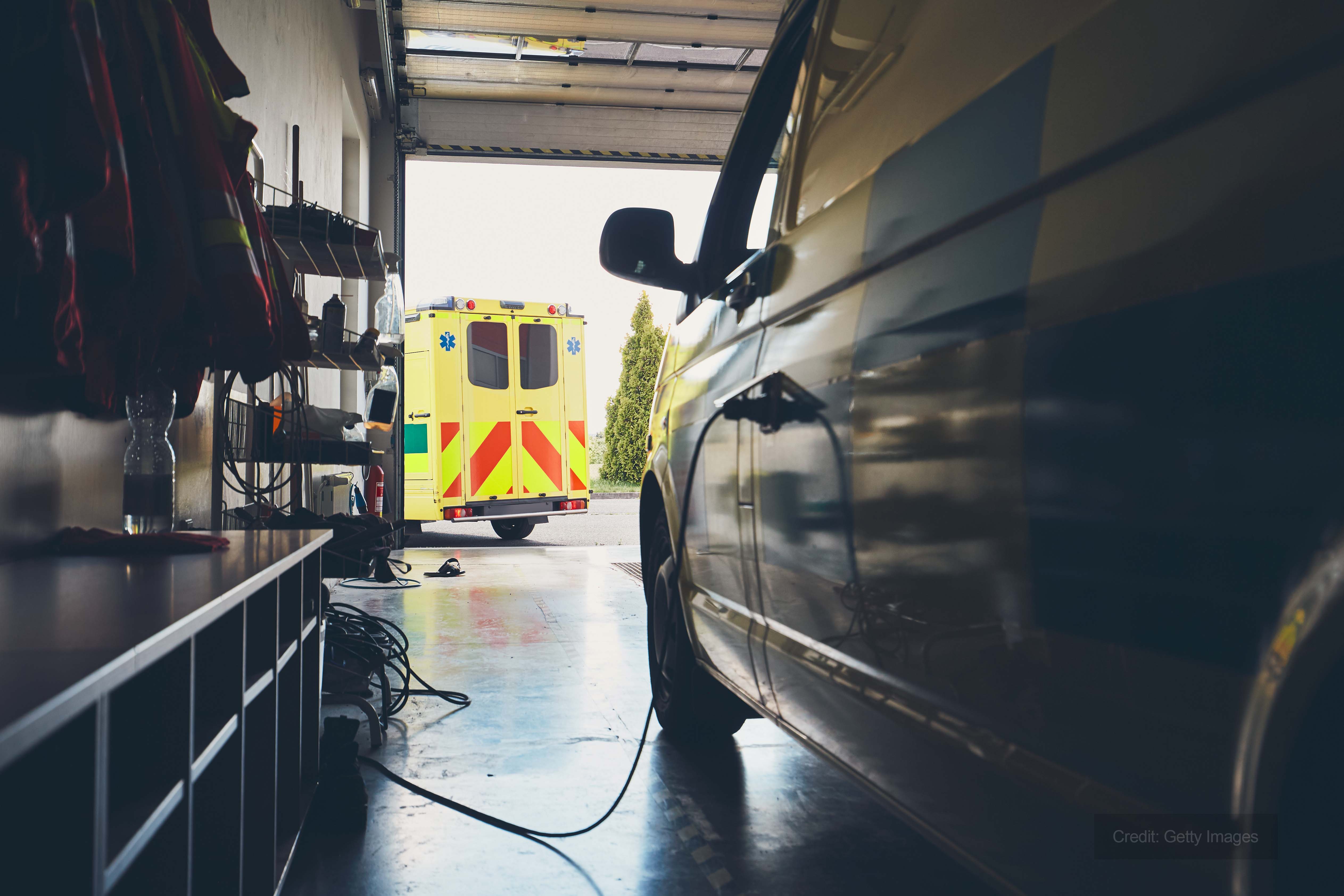 Ambulance garage Emergency heaters for the emergency services