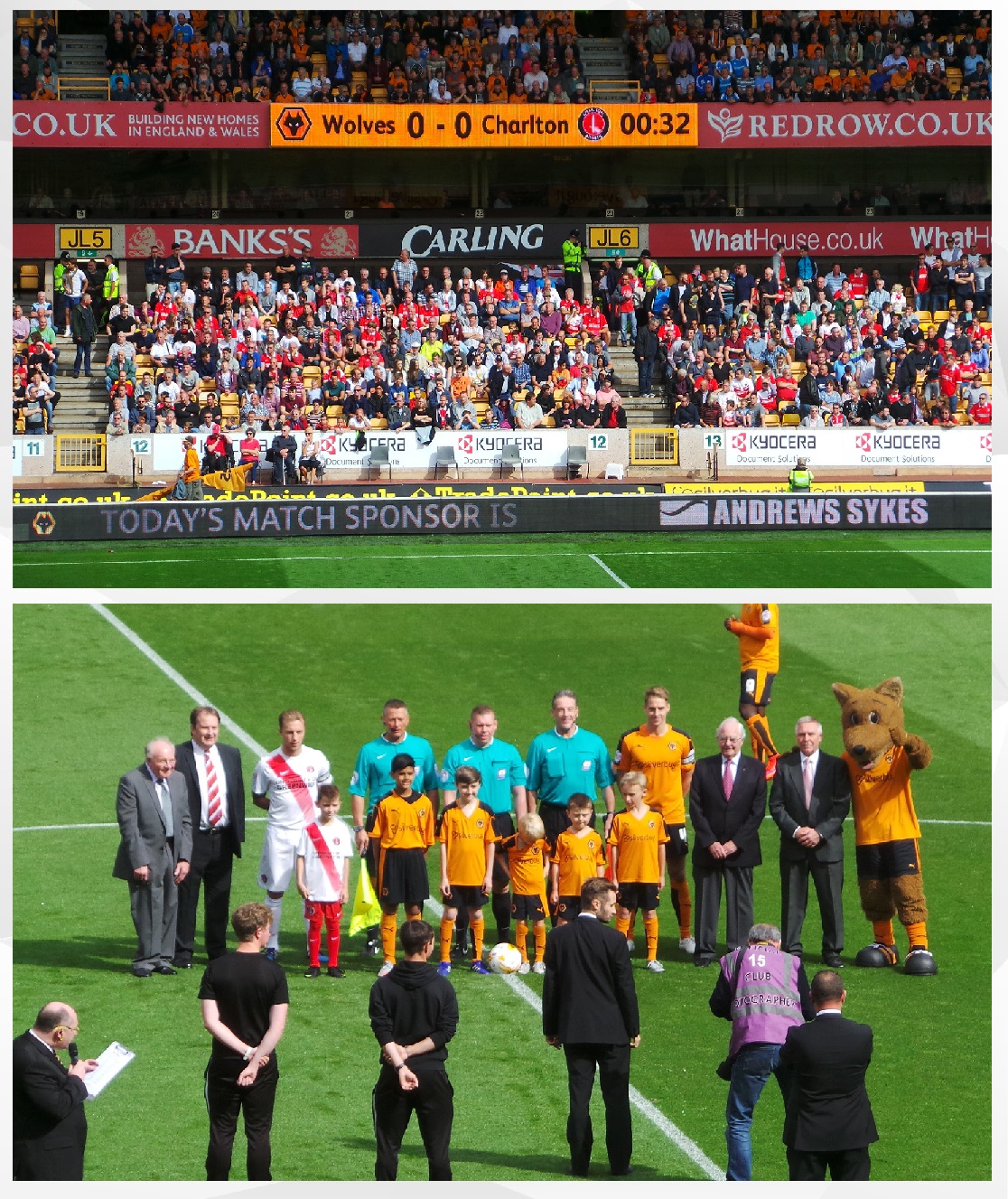 Wolves v Charlton Andrews Sykes sponsor Wolves v Charlton clash