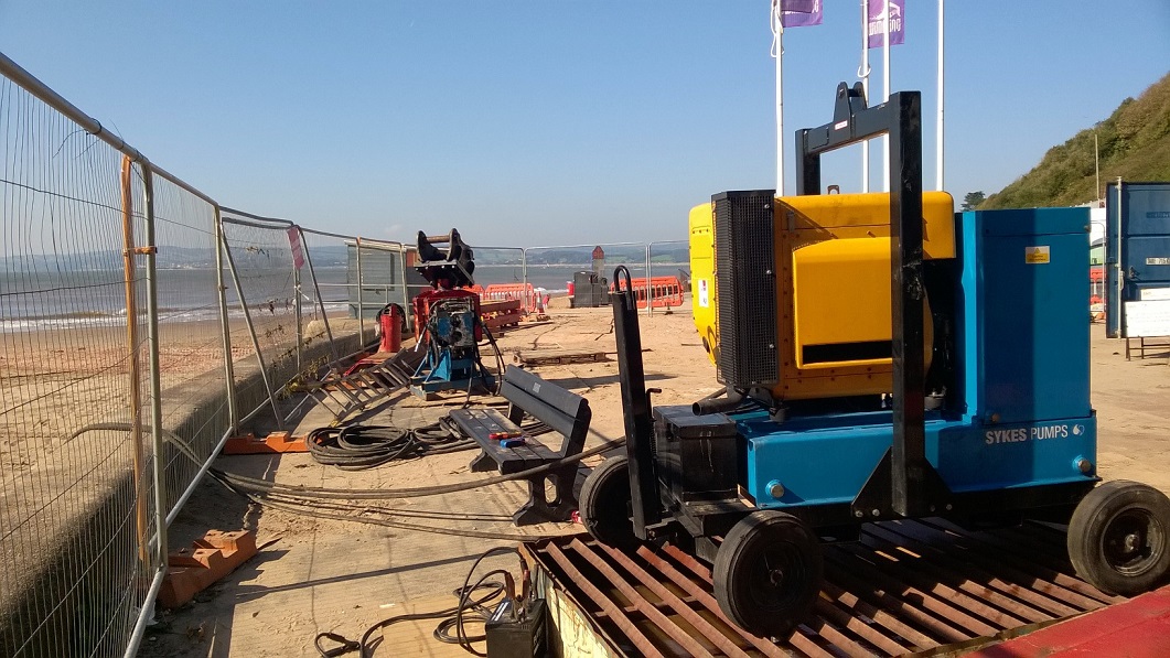 Exmouth beach Sykes Pumps safeguard popular stretch of coastline