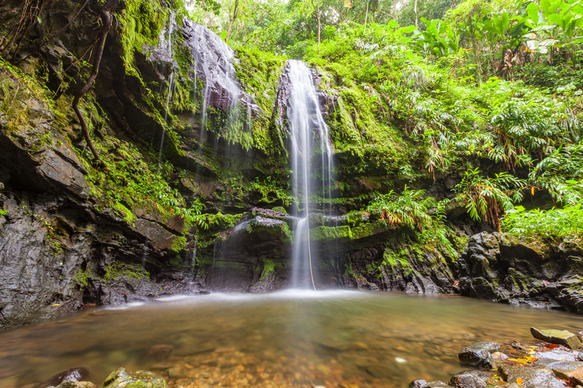 Sykes Pumps recreate African waterfall with specialist pump hire Sykes pump hire setup creating artificial African-style waterfall