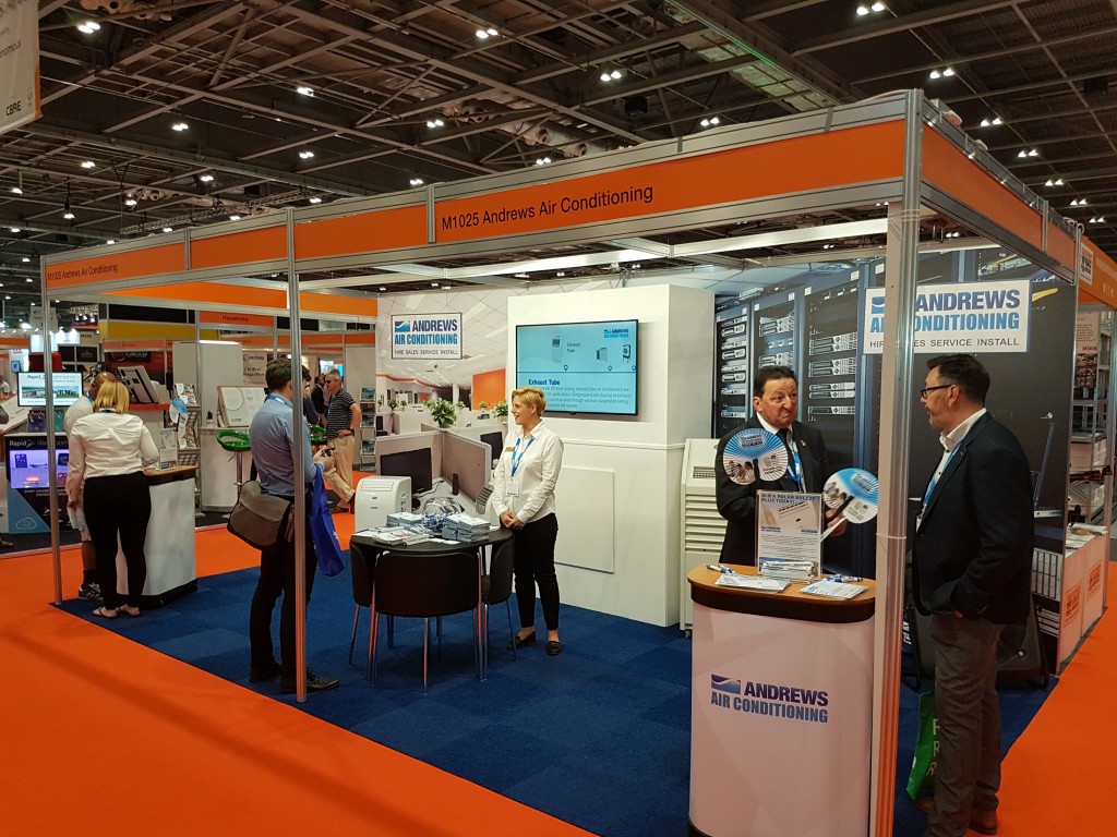 Andrews Air Conditioning at the facilities show 2017 Andrews Air Conditioning the go to stand at the Facilities Show 2017 amidst soaring temperatures