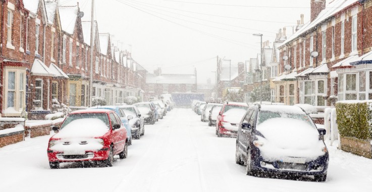 ‘Snow bomb’ covers the country prompting weather warnings throughout