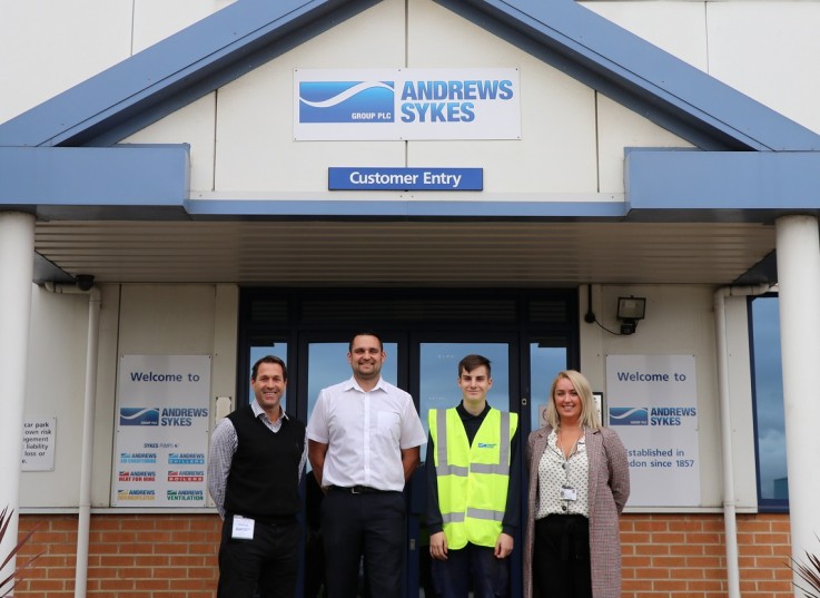 Local teenager 'loving' work experience scheme following extension of Andrews Sykes' partnership with CACT