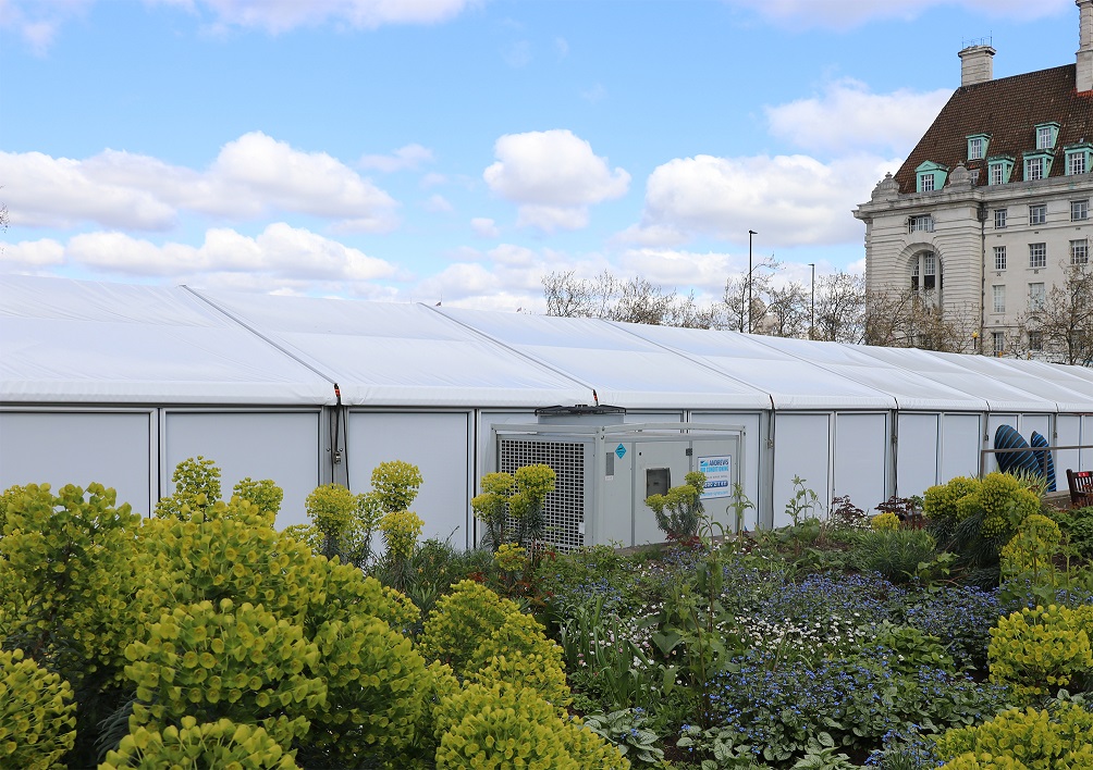 Multi-solution climate control arrangement keeps major vaccination hub in service