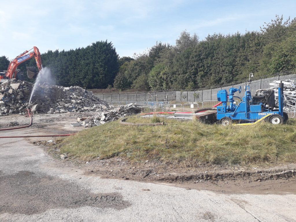 Wiltshire-based demolition contractor requires pumps for dust suppression