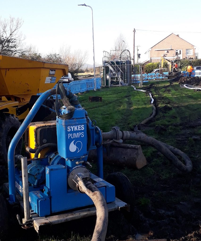 Civil engineers require pumping solution to lower water table