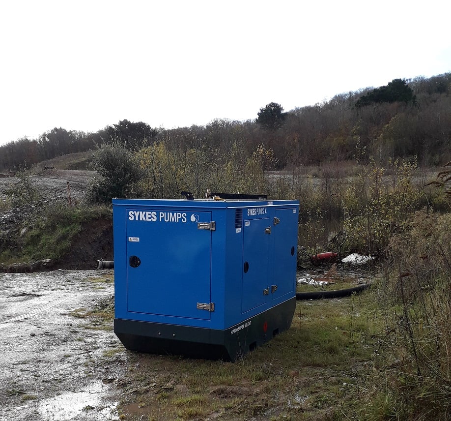Pump hire safeguards lagoon at disused quarry