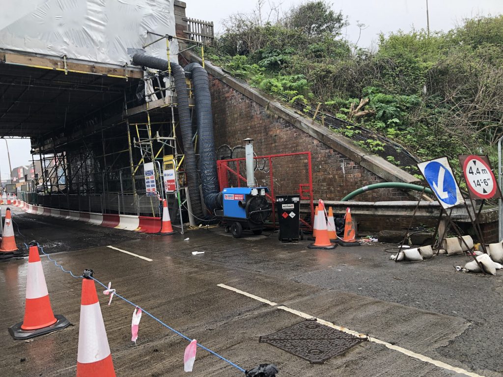Heater hire enables swift completion of Scottish bridge repairs
