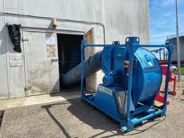 Hydrogen sulphide build-up averted thanks to temporary ventilation hire