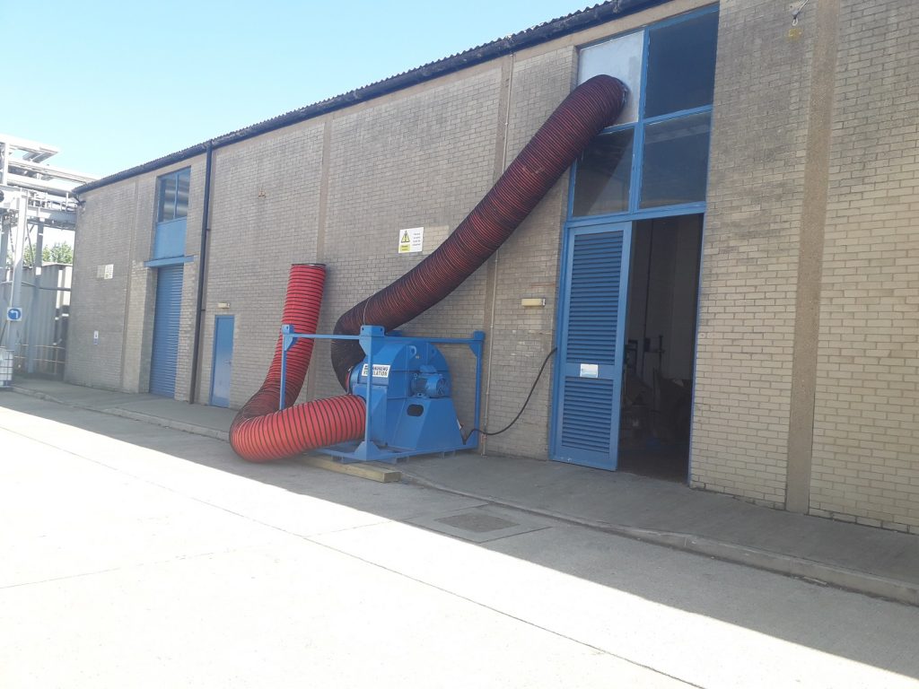 Manufacturing plant maintains output thanks to ventilation hire