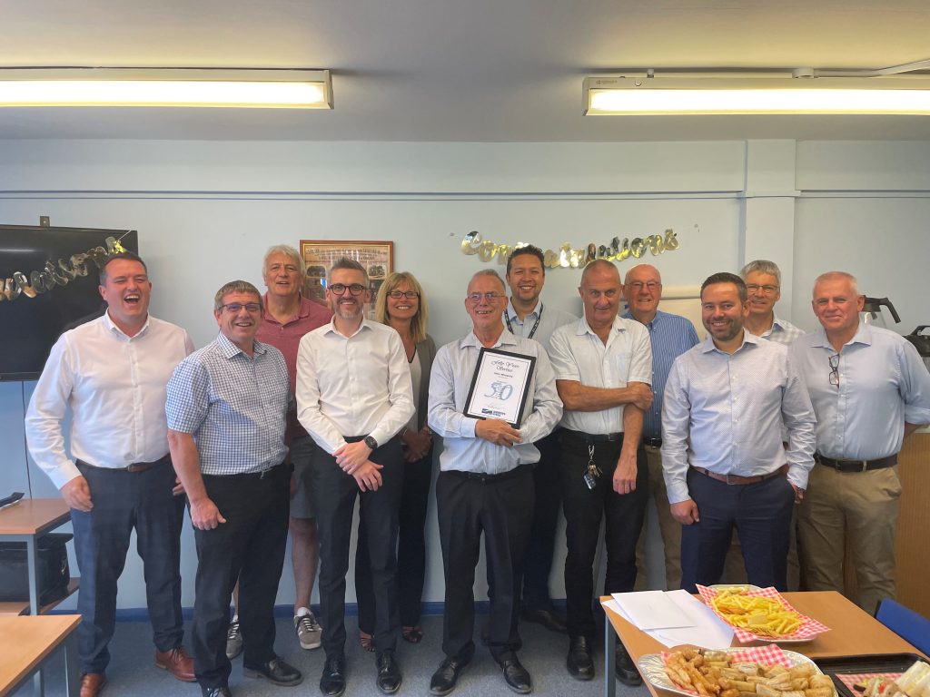 Longest-serving team member, John, celebrates 50 years of service