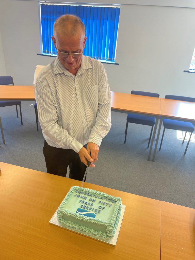 Longest-serving team member, John, celebrates 50 years of service