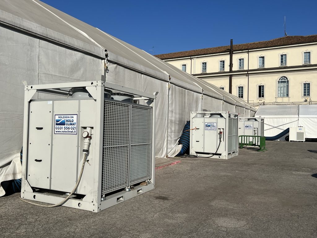 High-performance air conditioning units installed for Milan Fashion Week HPAC units installation at Milan Fashion Week venue for climate control
