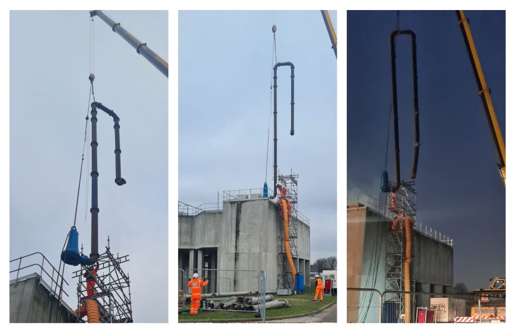 Adapted submersible pump arrangement gets client out of deep water!