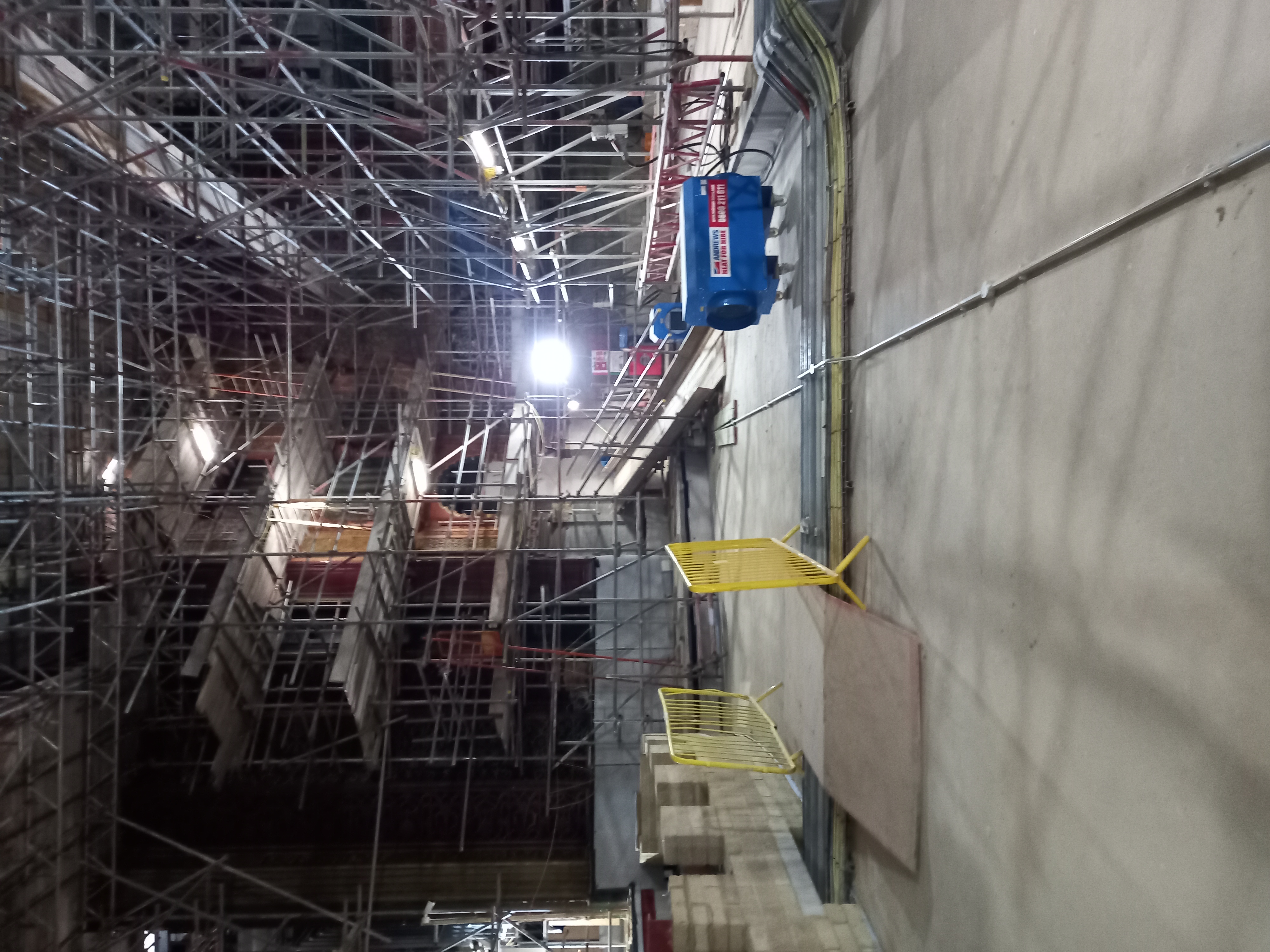 Empty theatre gets a makeover with the help of our industrial dehumidifier hire and heating