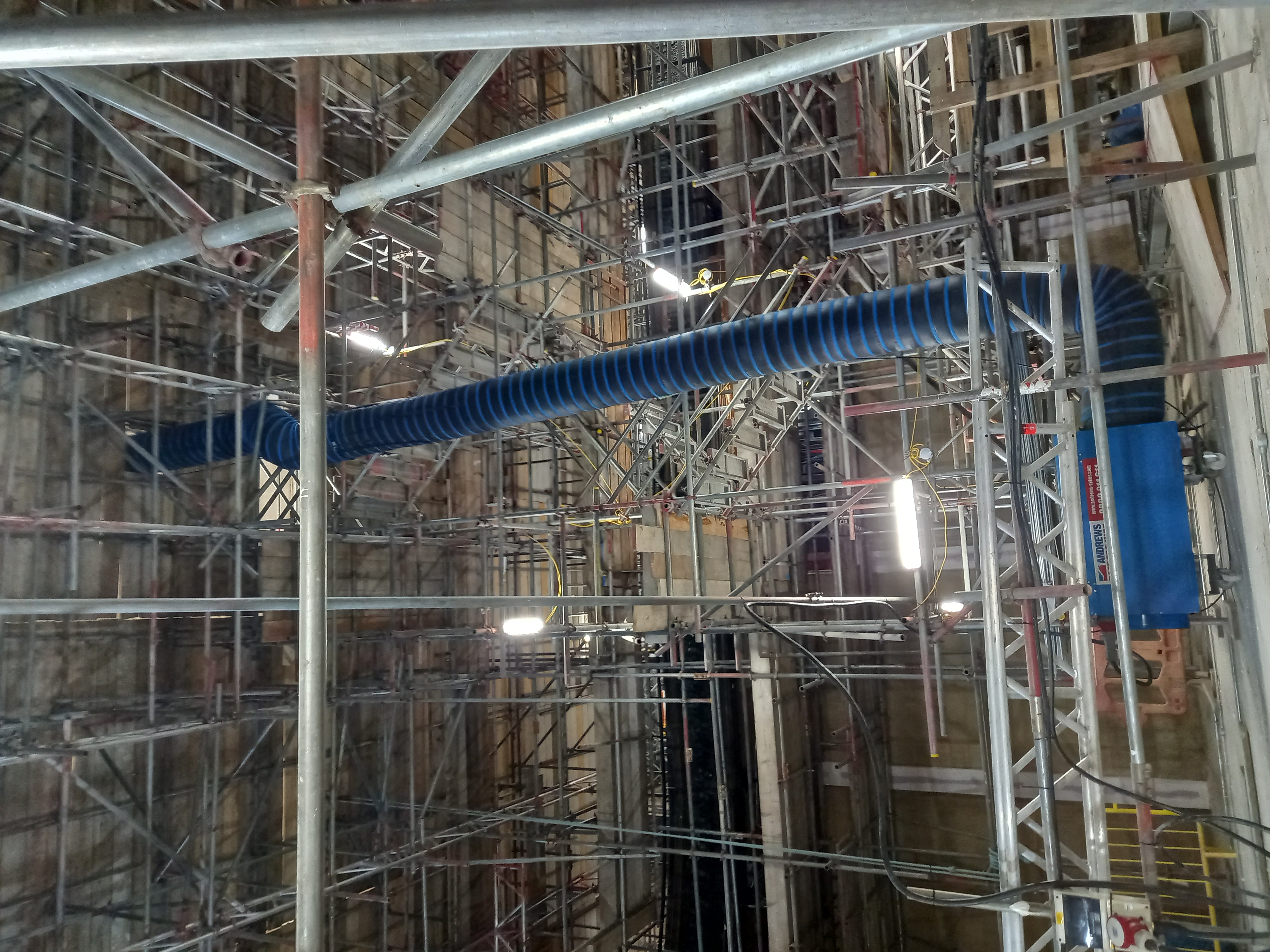 Empty theatre gets a makeover with the help of our industrial dehumidifier hire and heating