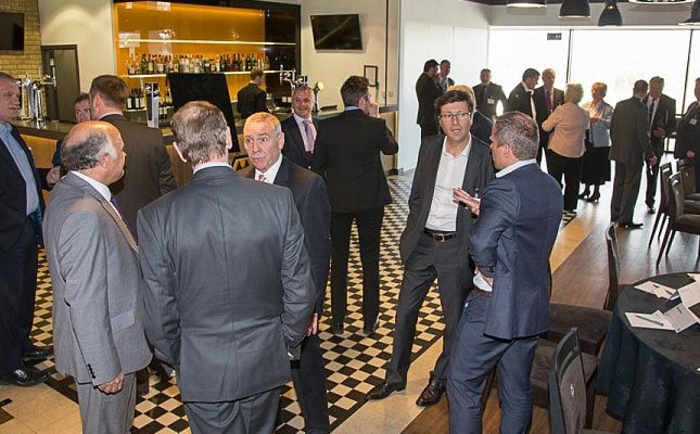 50th Anniversary: Guests converse before the event commences